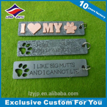Die casting beautiful dog print retangle pets dog tag